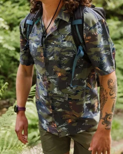 Shirts|Tops|Passenger 365 Recycled Active Shirt - Palm Camo Apricot PalmCamoApricot