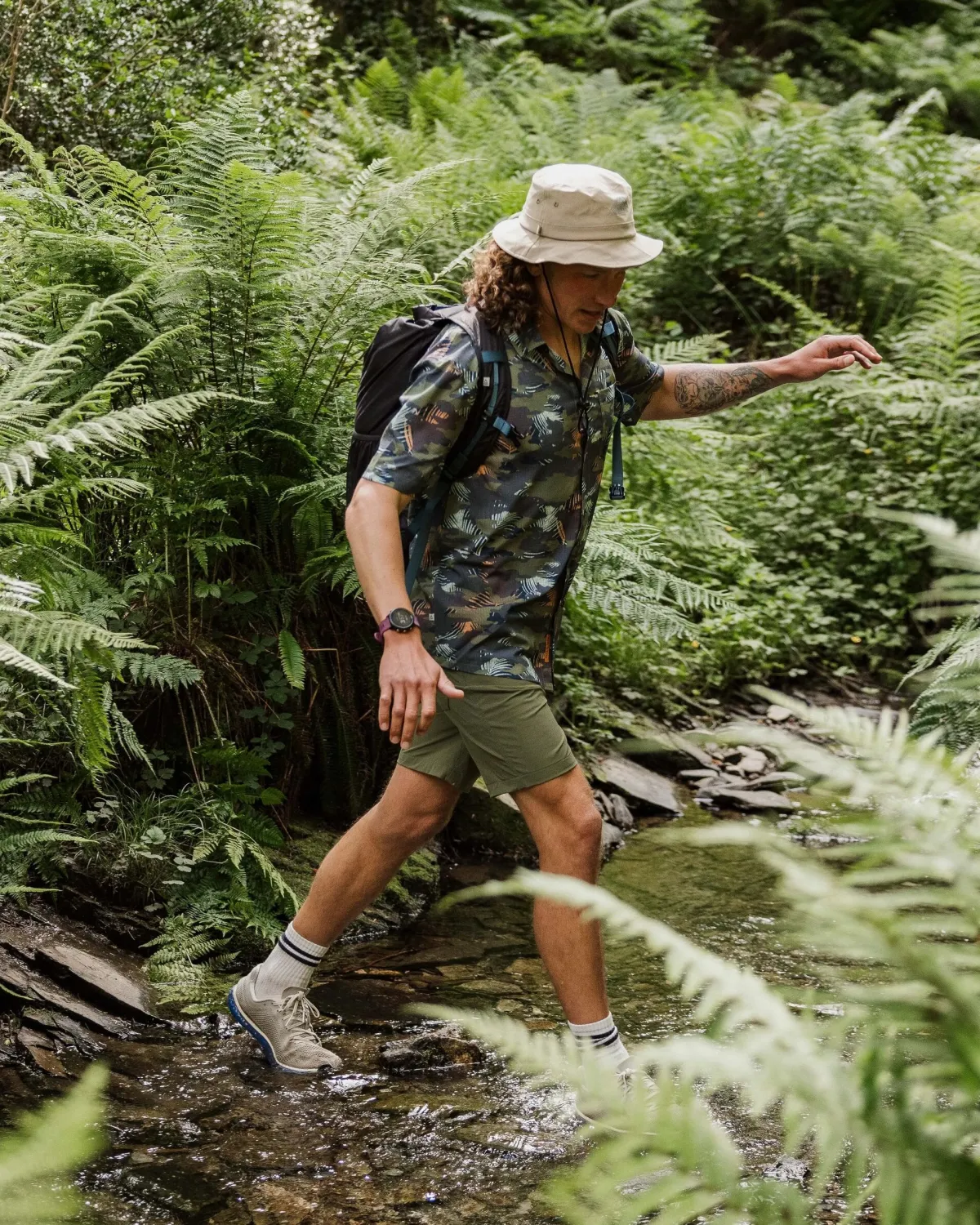 Shirts|Tops|Passenger 365 Recycled Active Shirt - Palm Camo Apricot PalmCamoApricot