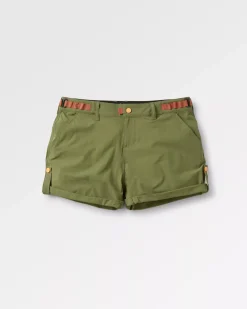 Shorts|Outdoor Active|Passenger 365 Trail Roll Up Short - Khaki Green KhakiGreen
