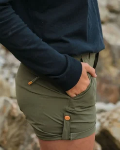 Shorts|Outdoor Active|Passenger 365 Trail Roll Up Short - Khaki Green KhakiGreen