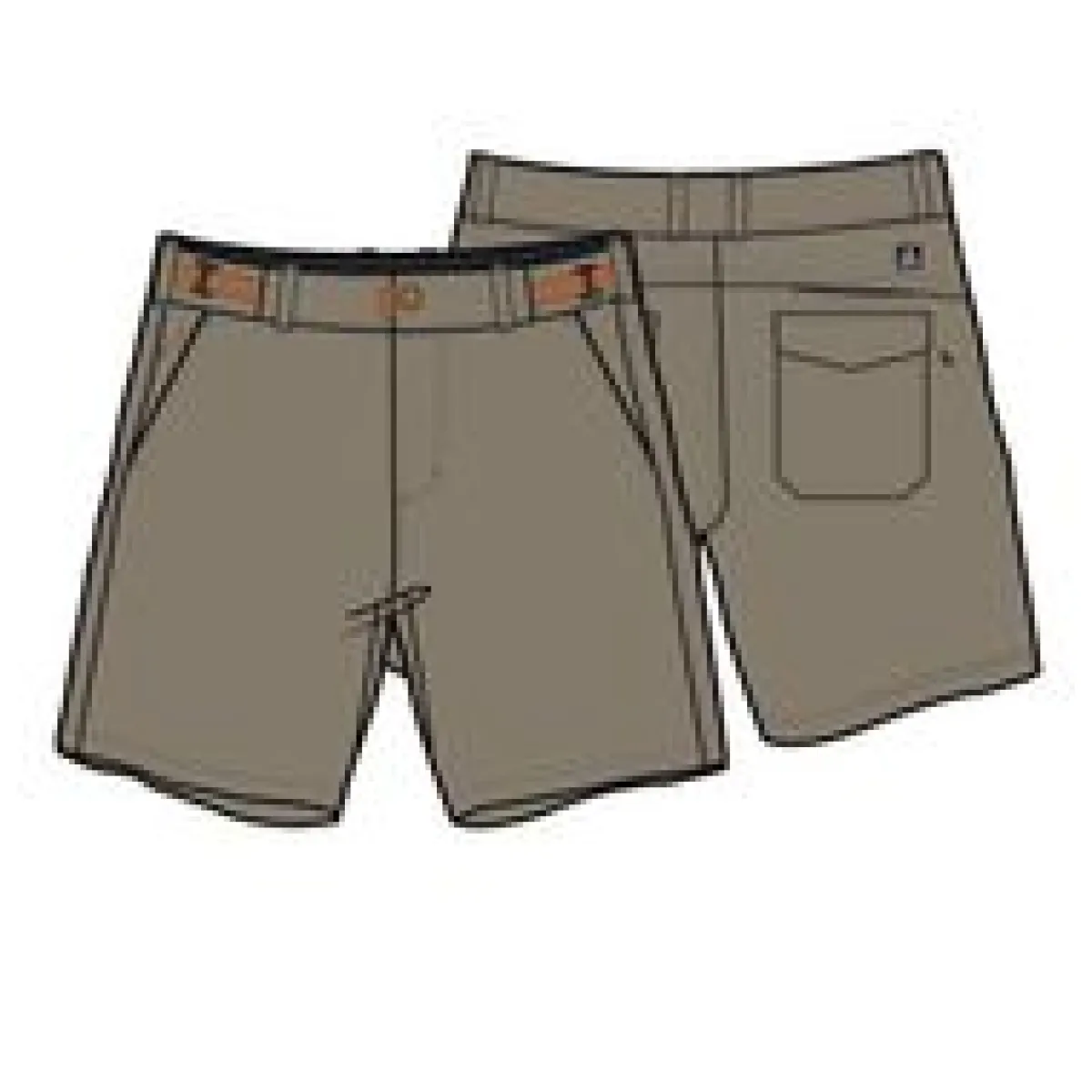 Shorts|Bottoms|Passenger 365 Trail Short - Chinchilla Brown ChinchillaBrown