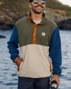 Fleece|Passenger Adrift Recycled Polar Fleece - Khaki Green/Oatmeal KhakiGreen/Oatmeal