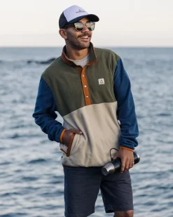 Fleece|Passenger Adrift Recycled Polar Fleece - Khaki Green/Oatmeal KhakiGreen/Oatmeal