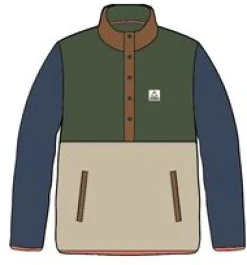 Fleece|Passenger Adrift Recycled Polar Fleece - Khaki Green/Oatmeal KhakiGreen/Oatmeal