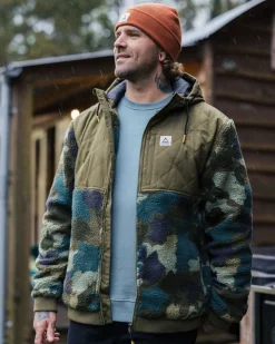 Fleece|Passenger Adventure 2.0 Recycled Deep-Pile Sherpa Fleece - Alpine Camo Khaki Green AlpineCamoKhakiGreen
