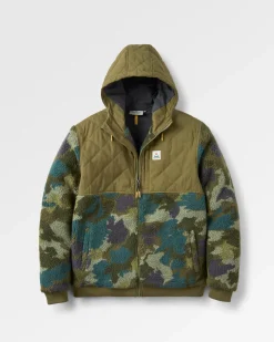 Fleece|Passenger Adventure 2.0 Recycled Deep-Pile Sherpa Fleece - Alpine Camo Khaki Green AlpineCamoKhakiGreen