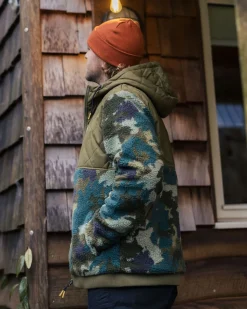 Fleece|Passenger Adventure 2.0 Recycled Deep-Pile Sherpa Fleece - Alpine Camo Khaki Green AlpineCamoKhakiGreen