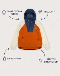 Fleece|Fleece|Passenger Alexander Recycled Polar Hooded Fleece - Sunrise Orange SunriseOrange