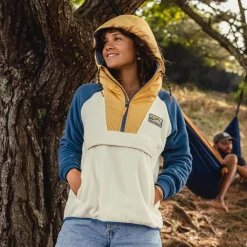 Fleece|Fleece|Passenger Alexander Recycled Polar Hooded Fleece - Egret
