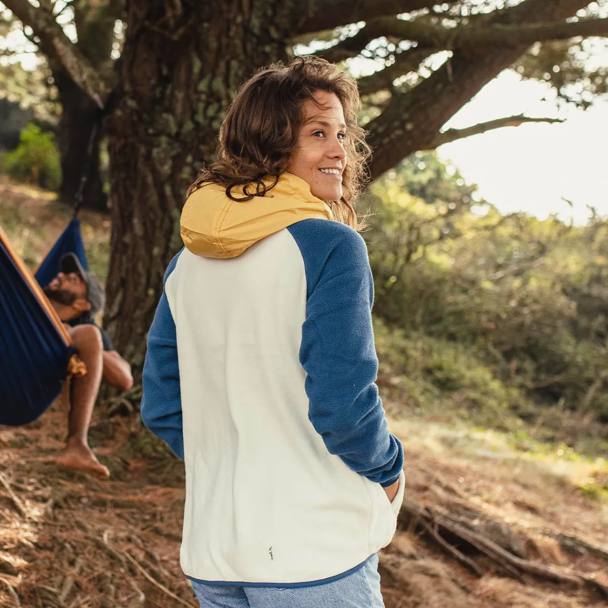 Fleece|Fleece|Passenger Alexander Recycled Polar Hooded Fleece - Egret