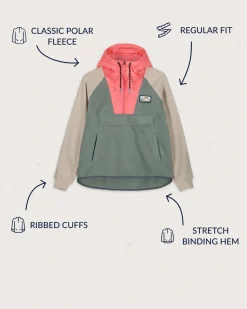 Fleece|Fleece|Passenger Alexander Recycled Polar Hooded Fleece - Pistachio