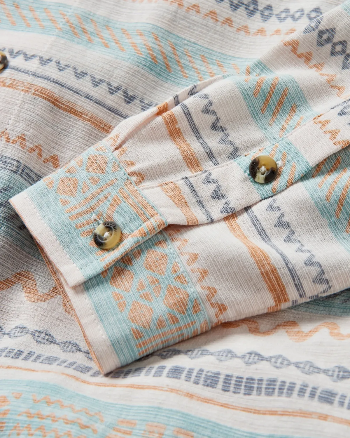 Shirts|Shirts|Passenger Amboro Organic Cotton Long Sleeve Shirt - Patchwork Stripe Birch PatchworkStripeBirch
