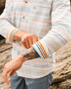 Shirts|Shirts|Passenger Amboro Organic Cotton Long Sleeve Shirt - Patchwork Stripe Birch PatchworkStripeBirch