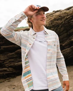 Shirts|Shirts|Passenger Amboro Organic Cotton Long Sleeve Shirt - Patchwork Stripe Birch PatchworkStripeBirch