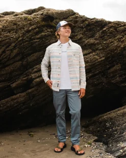 Shirts|Shirts|Passenger Amboro Organic Cotton Long Sleeve Shirt - Patchwork Stripe Birch PatchworkStripeBirch