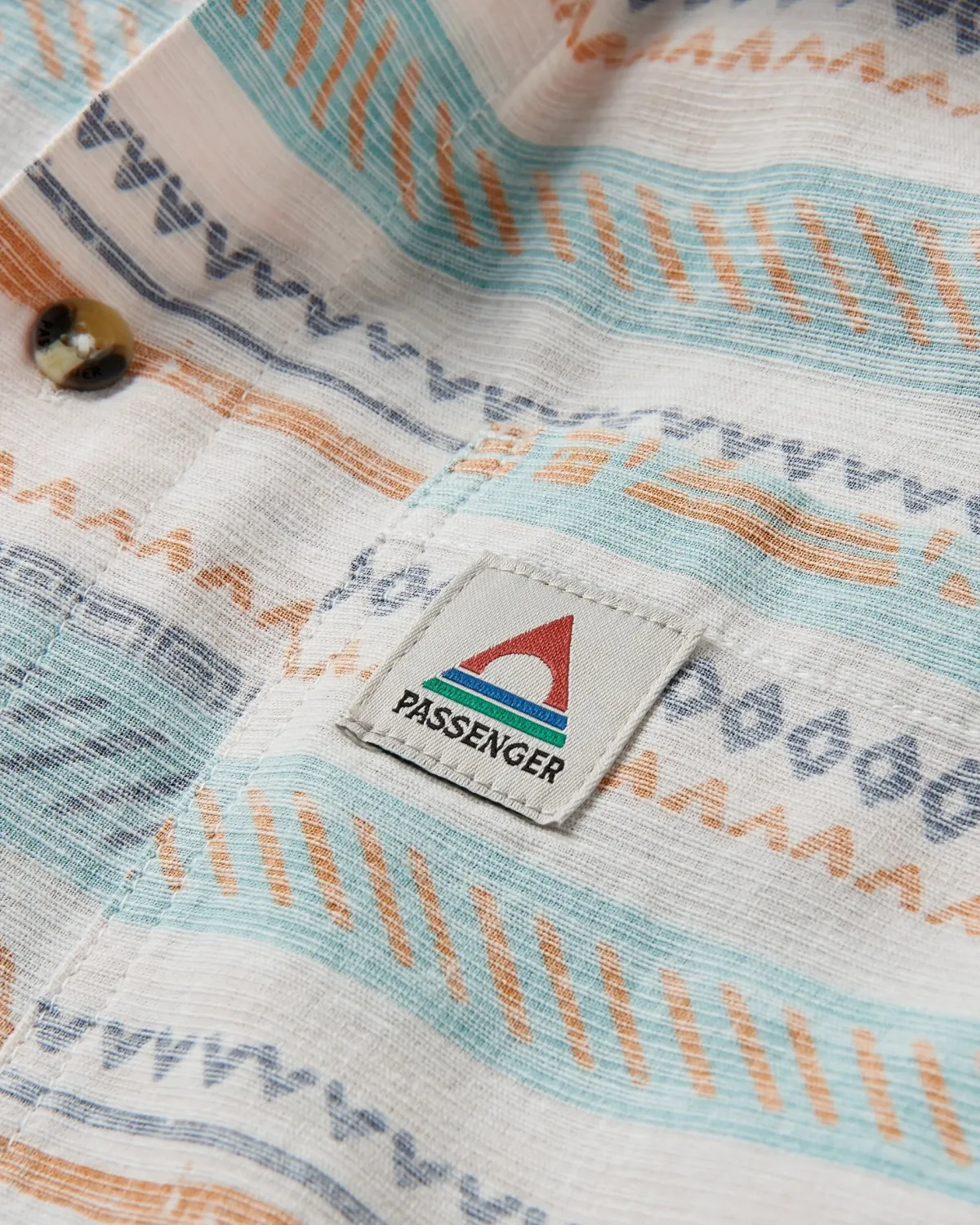 Shirts|Shirts|Passenger Amboro Organic Cotton Long Sleeve Shirt - Patchwork Stripe Birch PatchworkStripeBirch