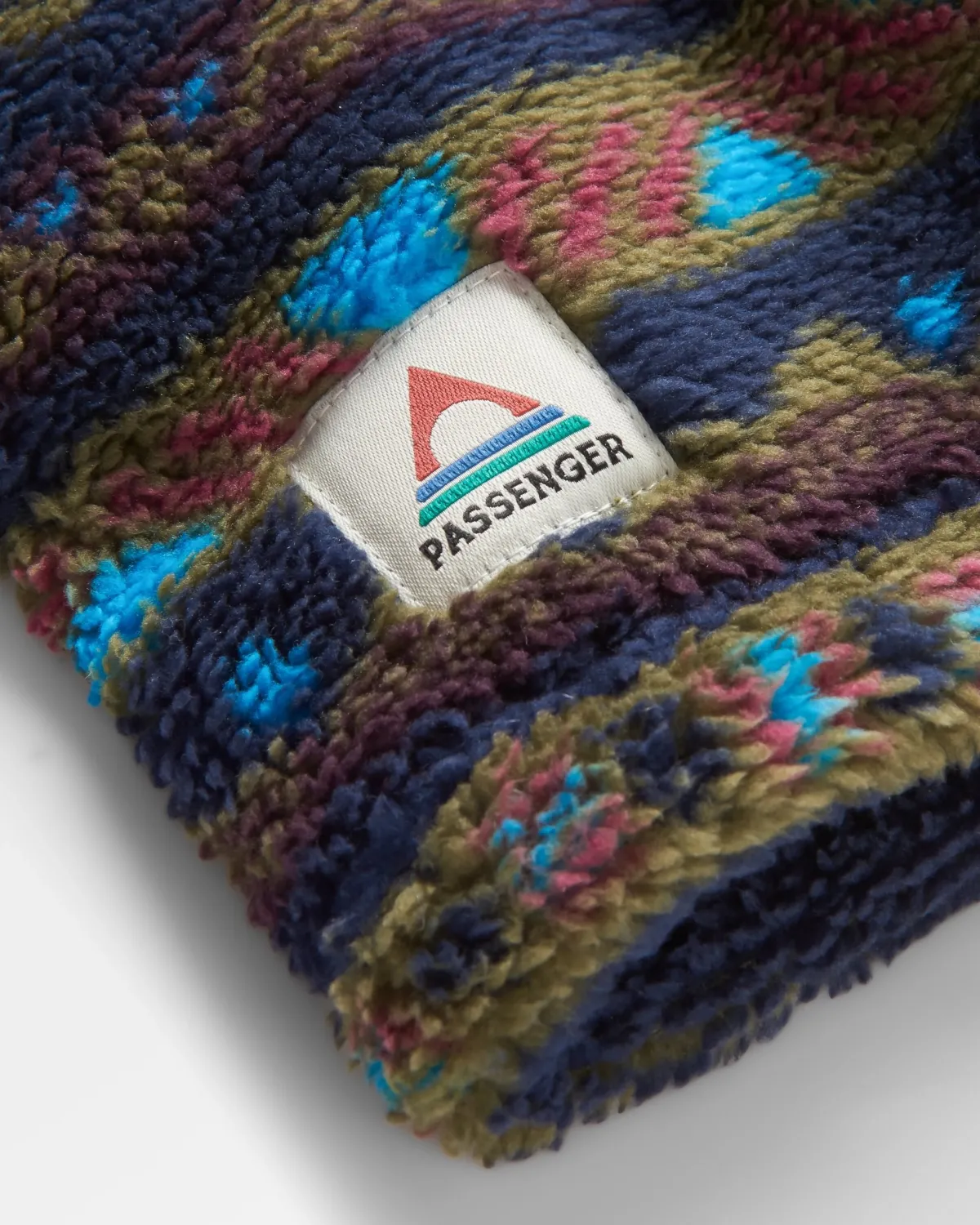 Neckwear & Snoods|Scarves & Neckwear|Passenger Ash Recycled Sherpa Fleece Neck Gaiter - Mountain Geo Multi MountainGeoMulti