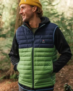Insulated|Passenger Ashland Down Recycled Vest - Rich Navy/Pear Green RichNavy/PearGreen