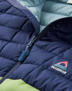 Insulated|Passenger Ashland Down Recycled Vest - Rich Navy/Pear Green RichNavy/PearGreen