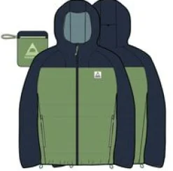 Jackets|Outdoor Active|Passenger Ashland Recycled Down Jacket - Rich Navy/Pear Green RichNavy/PearGreen