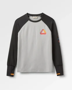 Tops|Tops & T-Shirts|Passenger Atlantis Recycled Base Layer Long Sleeve T-Shirt - Black/Grey Marl Black/GreyMarl