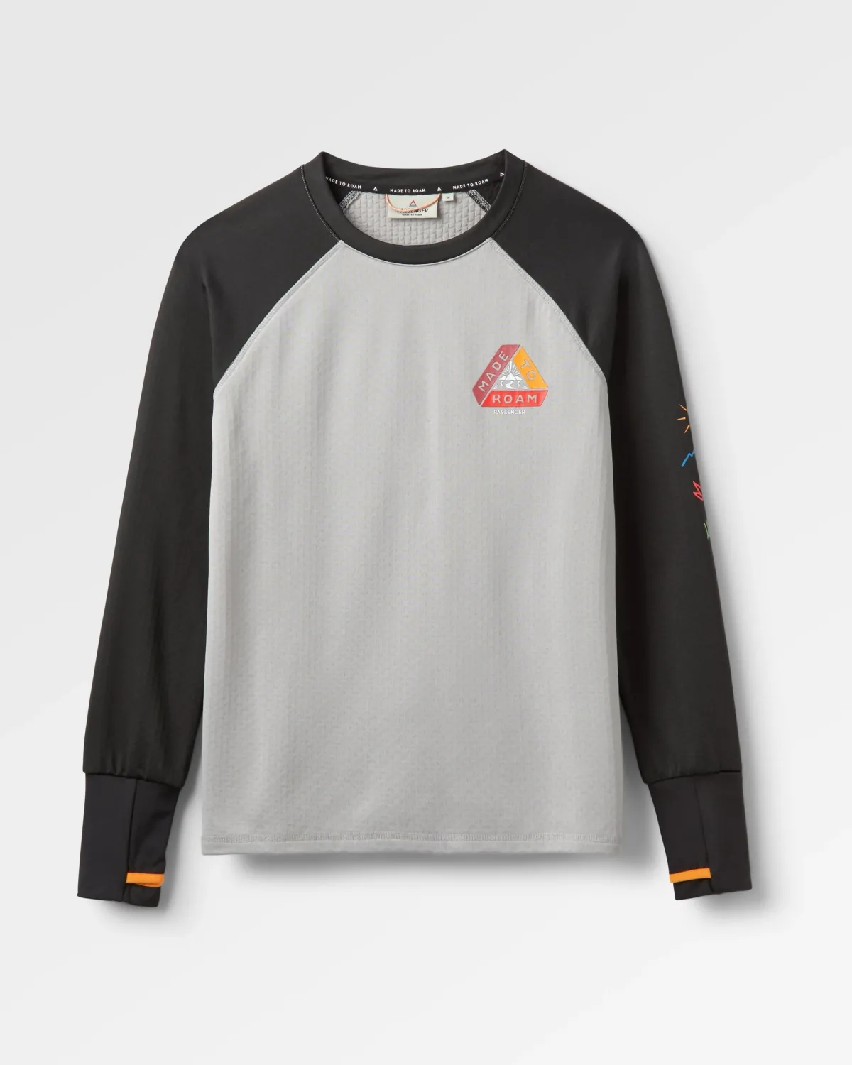 Tops|Tops & T-Shirts|Passenger Atlantis Recycled Base Layer Long Sleeve T-Shirt - Black/Grey Marl Black/GreyMarl