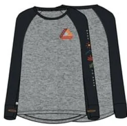 Tops|Tops & T-Shirts|Passenger Atlantis Recycled Base Layer Long Sleeve T-Shirt - Black/Grey Marl Black/GreyMarl