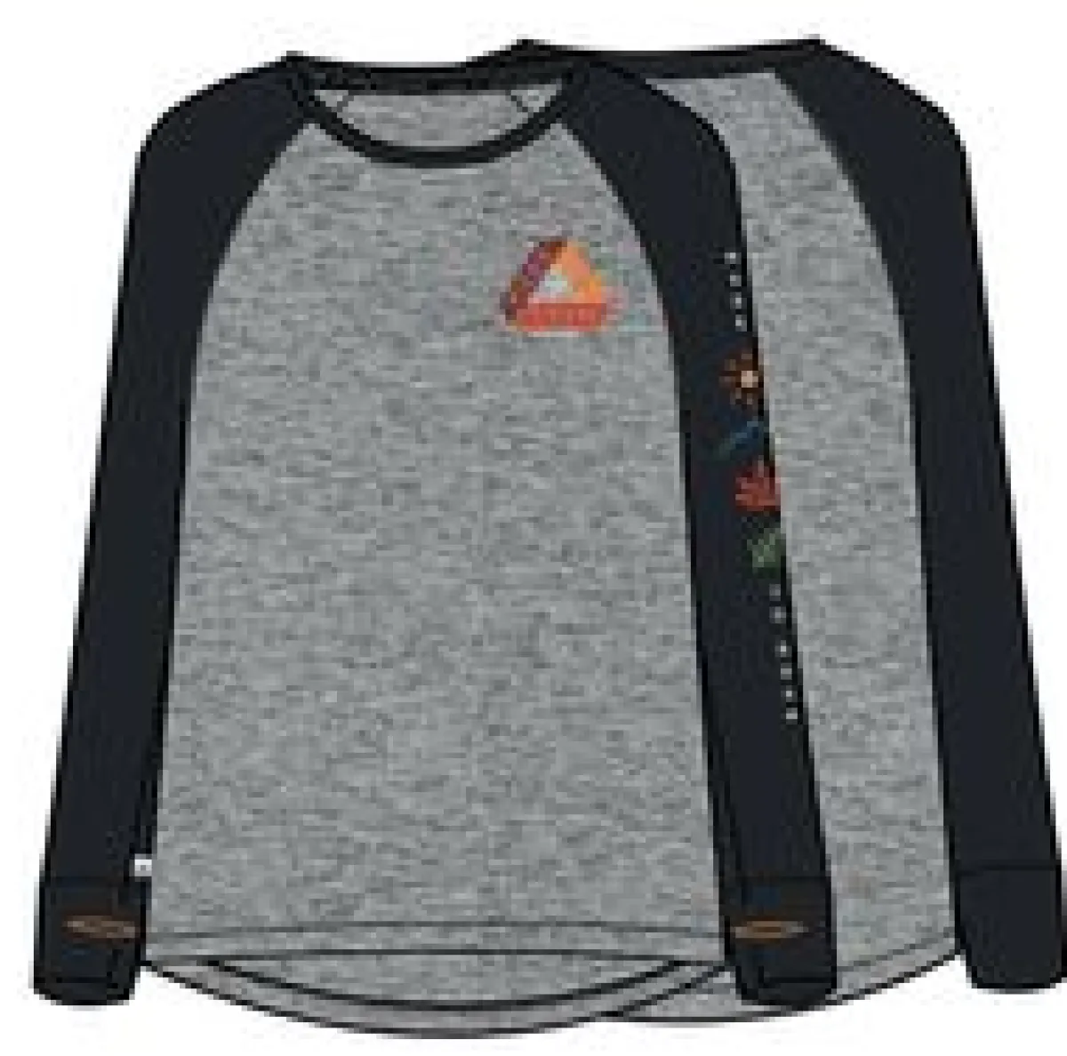 Tops|Tops & T-Shirts|Passenger Atlantis Recycled Base Layer Long Sleeve T-Shirt - Black/Grey Marl Black/GreyMarl