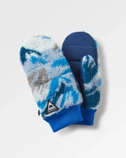 Gloves|Passenger Avalanche Recycled Sherpa Mittens - Abstract Mountain Blue Steel AbstractMountainBlueSteel