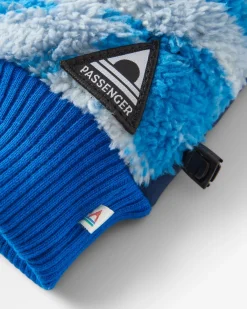 Gloves|Passenger Avalanche Recycled Sherpa Mittens - Abstract Mountain Blue Steel AbstractMountainBlueSteel