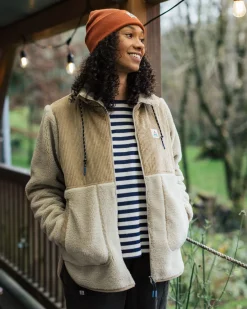 Fleece|Fleece|Passenger Awaken Recycled Deep-Pile Sherpa Fleece - Feather/Biscuit Feather/Biscuit