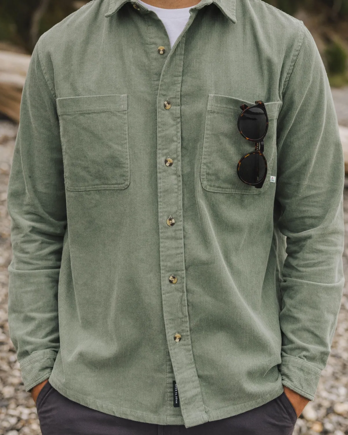 Shirts|Shirts|Passenger Backcountry Cord Long Sleeve Shirt - Pistachio