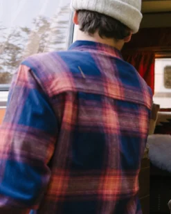 Shirts|Passenger Backcountry Long Sleeve Check Shirt - Rich Navy/ Red Ochre Check RichNavy/RedOchreCheck