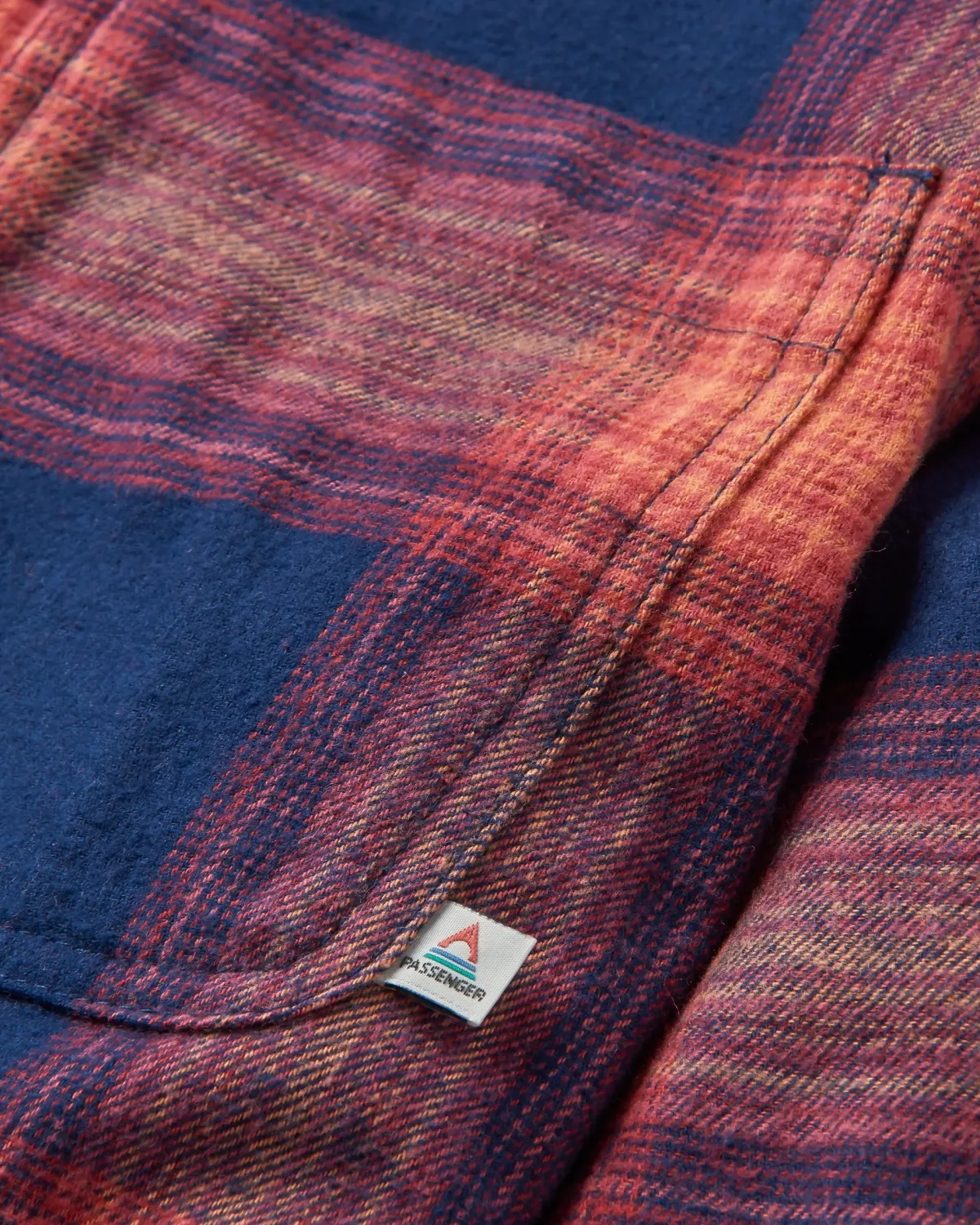 Shirts|Passenger Backcountry Long Sleeve Check Shirt - Rich Navy/ Red Ochre Check RichNavy/RedOchreCheck