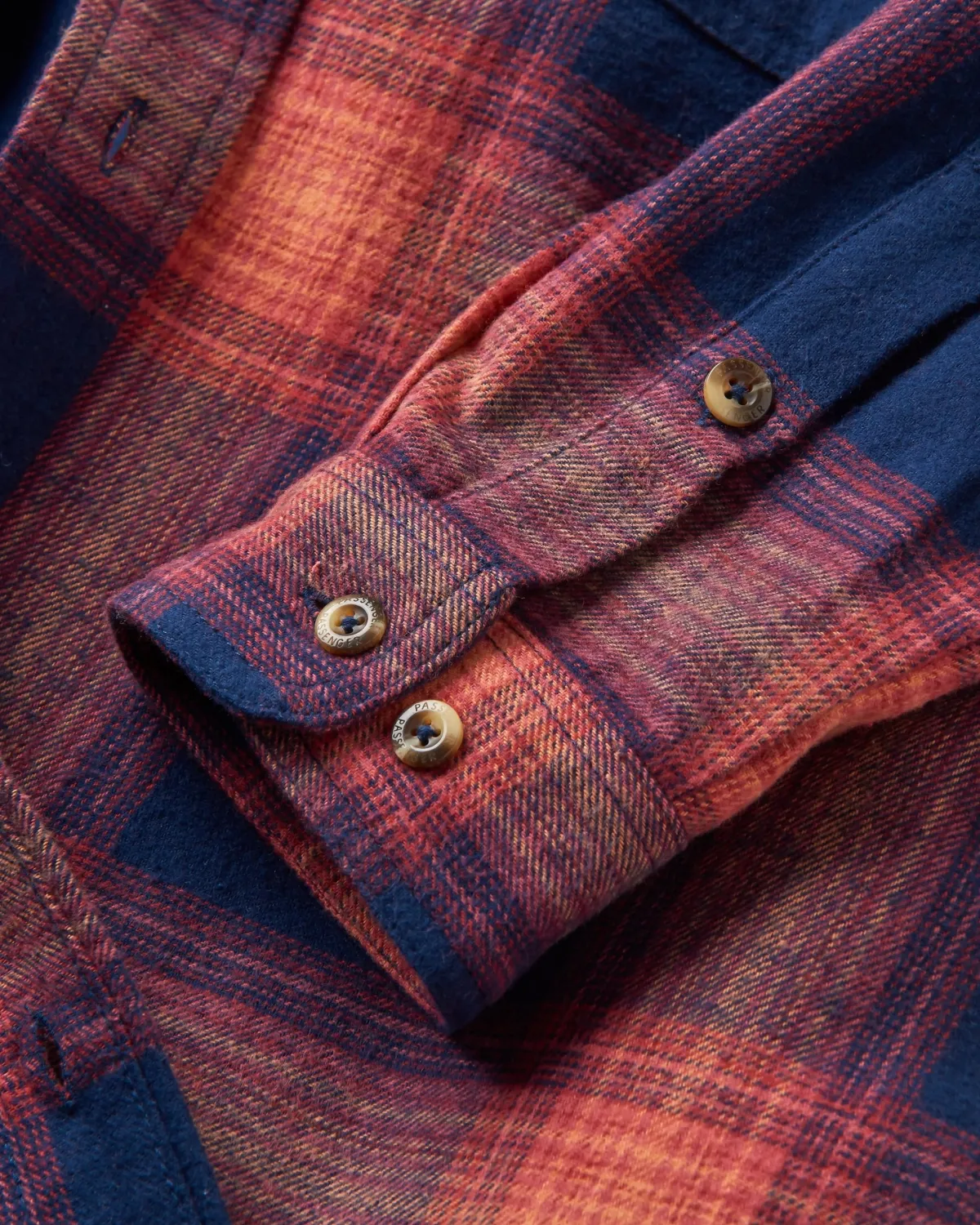 Shirts|Passenger Backcountry Long Sleeve Check Shirt - Rich Navy/ Red Ochre Check RichNavy/RedOchreCheck
