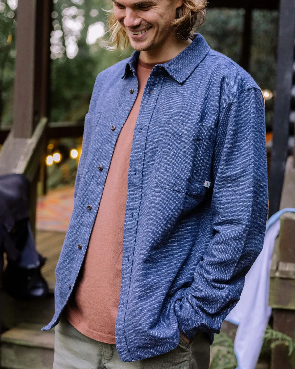 Shirts|Passenger Backcountry Long Sleeve Flannel Shirt - Rich Navy/Birch RichNavy/Birch