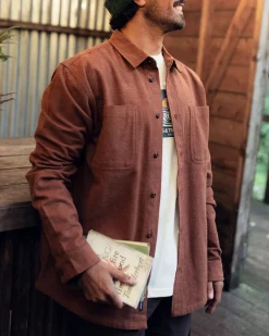 Shirts|Passenger Backcountry Long Sleeve Flannel Shirt - Cappuccino/Dusty Ochre Cappuccino/DustyOchre