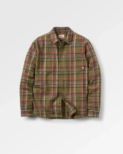 Shirts|Passenger Backcountry Long Sleeve Shirt - Khaki Green Check KhakiGreenCheck