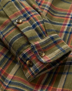 Shirts|Passenger Backcountry Long Sleeve Shirt - Khaki Green Check KhakiGreenCheck