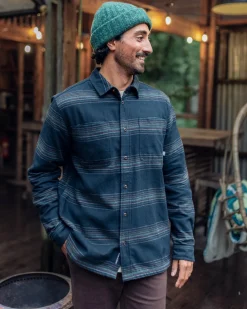 Shirts|Shirts|Passenger Backcountry Long Sleeve Stripe Shirt - Black Stripe BlackStripe
