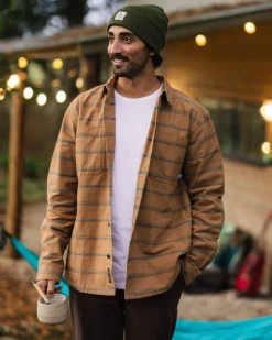 Shirts|Shirts|Passenger Backcountry Stripe Long Sleeve Shirt - Toffee Jacquard ToffeeJacquard