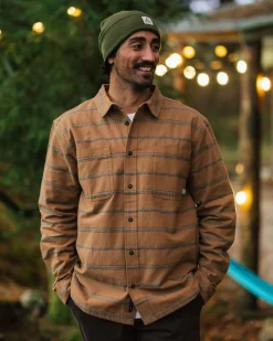 Shirts|Shirts|Passenger Backcountry Stripe Long Sleeve Shirt - Toffee Jacquard ToffeeJacquard