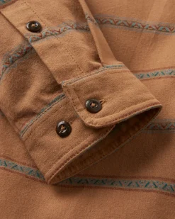 Shirts|Shirts|Passenger Backcountry Stripe Long Sleeve Shirt - Toffee Jacquard ToffeeJacquard