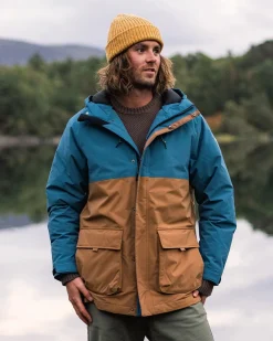 Jackets|Parkas & Coats|Passenger Baltic Recycled Insulated Parka - Toffee/Blue Steel Toffee/BlueSteel