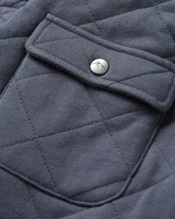 Sweatshirts|Passenger Bark Recycled Quilted Button Up Sweatshirt - Charcoal