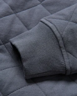 Sweatshirts|Passenger Bark Recycled Quilted Button Up Sweatshirt - Charcoal