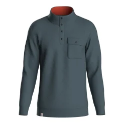 Sweatshirts|Passenger Bark Recycled Quilted Button Up Sweatshirt - Charcoal