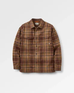 Jackets|Shirts|Passenger Barren Shirt Jacket - Brown/Mustard Check Brown/MustardCheck