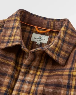Jackets|Shirts|Passenger Barren Shirt Jacket - Brown/Mustard Check Brown/MustardCheck
