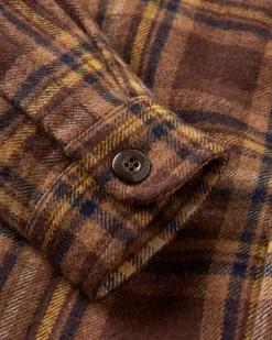 Jackets|Shirts|Passenger Barren Shirt Jacket - Brown/Mustard Check Brown/MustardCheck